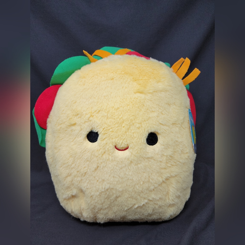 Squishmallows Tex the Taco 12” Plush FuzzAMallow RARE Tag Exclusive